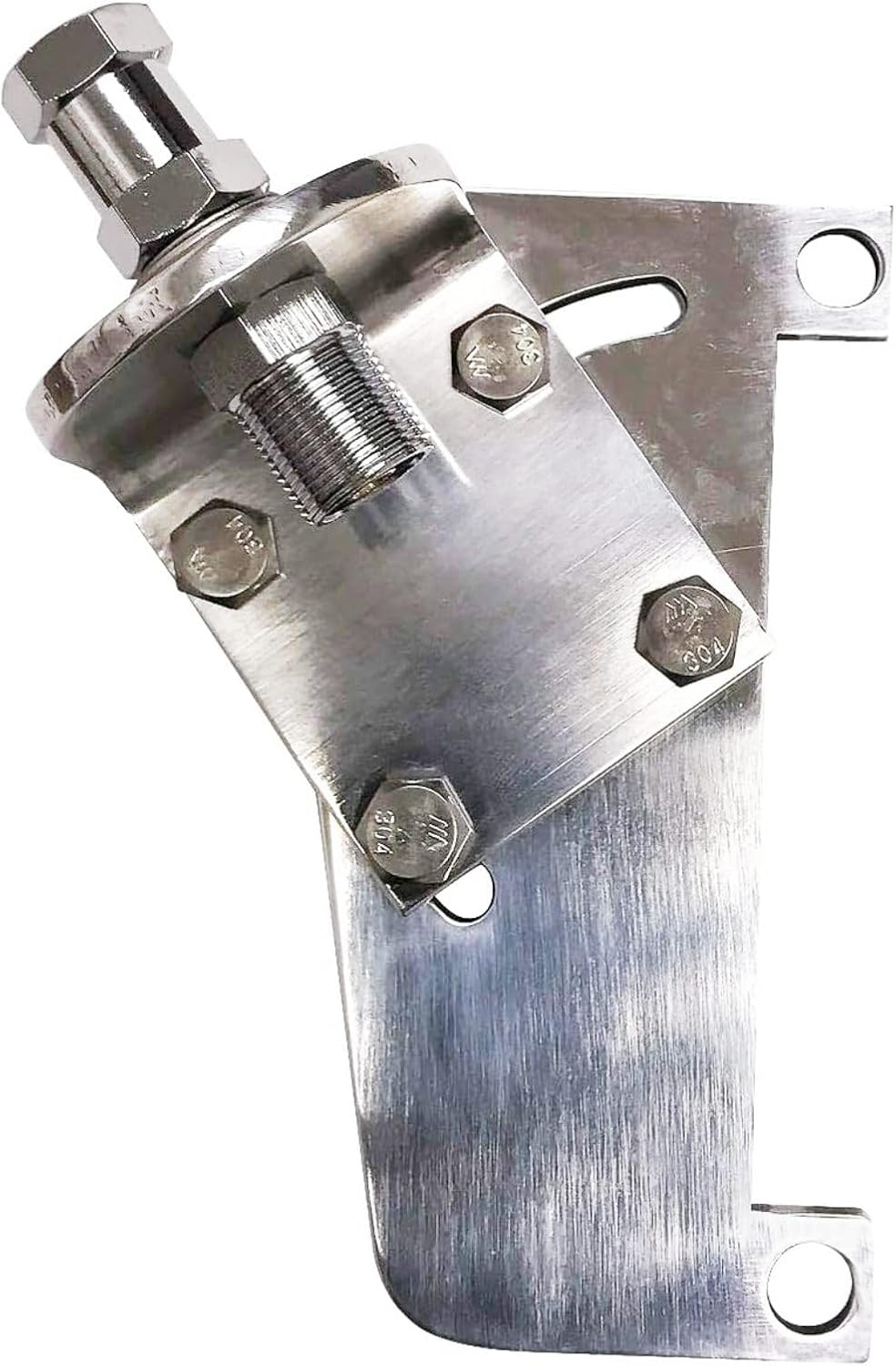 ProComm PC-A55-02 Cascadia P4 Series Aluminum Adjustable Mirror Base Antenna Mount with SO239 Stud For Freightliner Cascadia P4 Series Trucks 2017-2024, 40 Degrees of Angle Adjustment