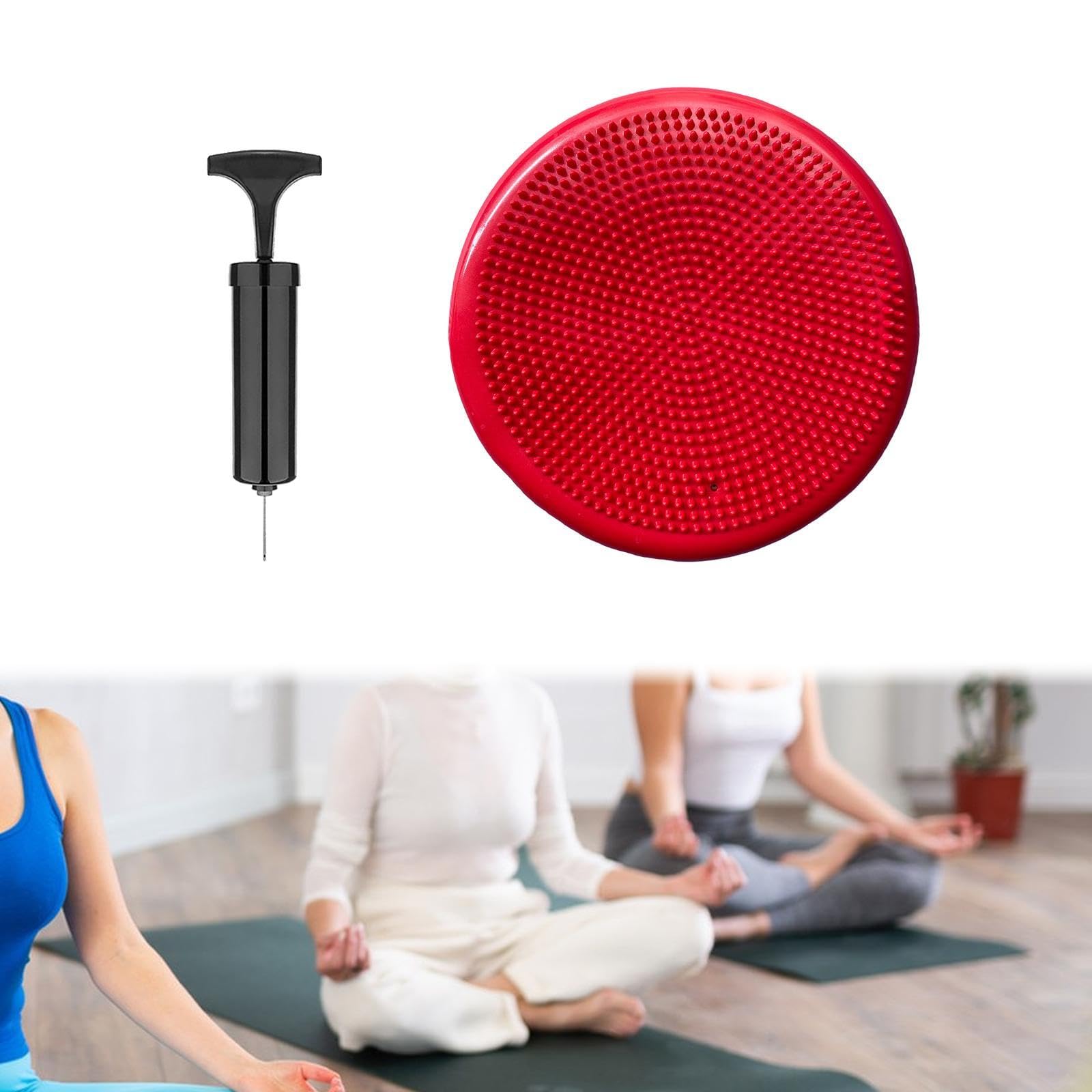 Homyl Wackelplatte Trainingsmatte Gleichgewichtskissen PVC Explosionsfest mit Strukturierter Anti Rutsch Oberfläche Aufblasbares Design für