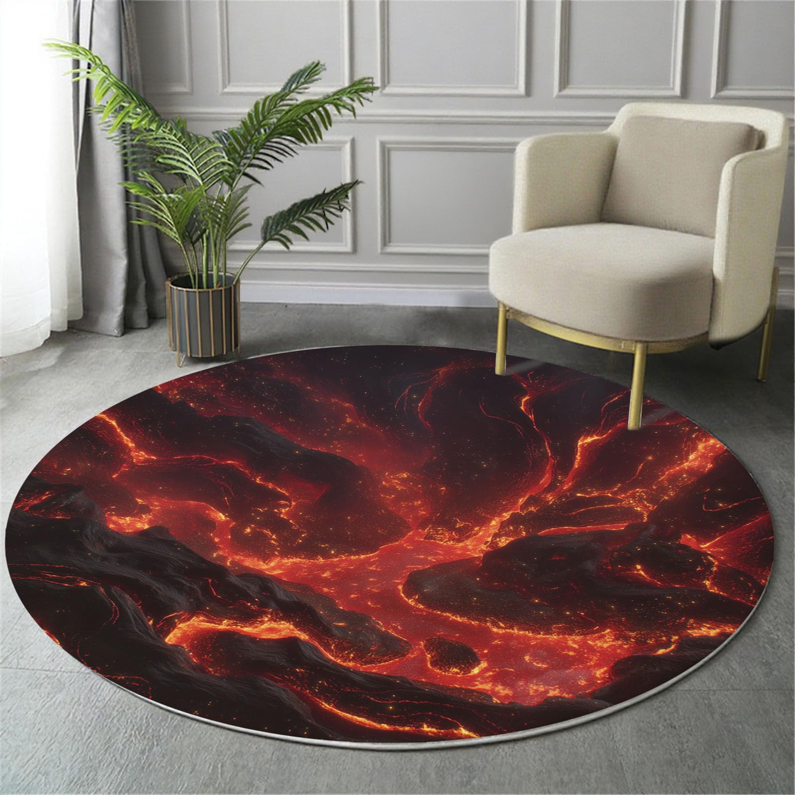 Tapis rond 3D design abstrait pour transformer l'ambiance du salon et du balcon