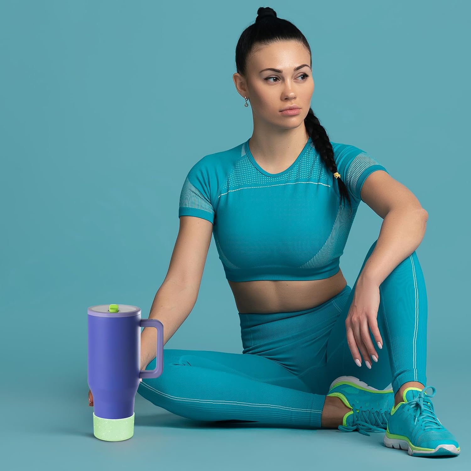 2PCS Glitter Silicone Boot for Hydrojug Traveler 40 oz, Anti-Slip Protective Sleeve for Hydrojug Stainless Steel Tumbler, Bottom Cover Base Accessories - Image 6