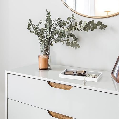 Miniatura 6 de EG-SIPRO Bandeja de baño de silicona, bandeja rectangular gruesa inastillable para mostrador, bandeja dispensadora de jabón, pequeña 7.8 x 3.9