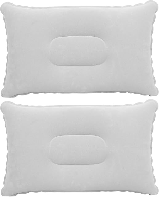 TRIXES Inflatable Pillows x2  Multipack of Inflatable Pillows Perfect for Travel/Camping/Outdoors/Fishing - Blow up Pillow -Twin Pack  Ultra Light Water Resistant Pillows