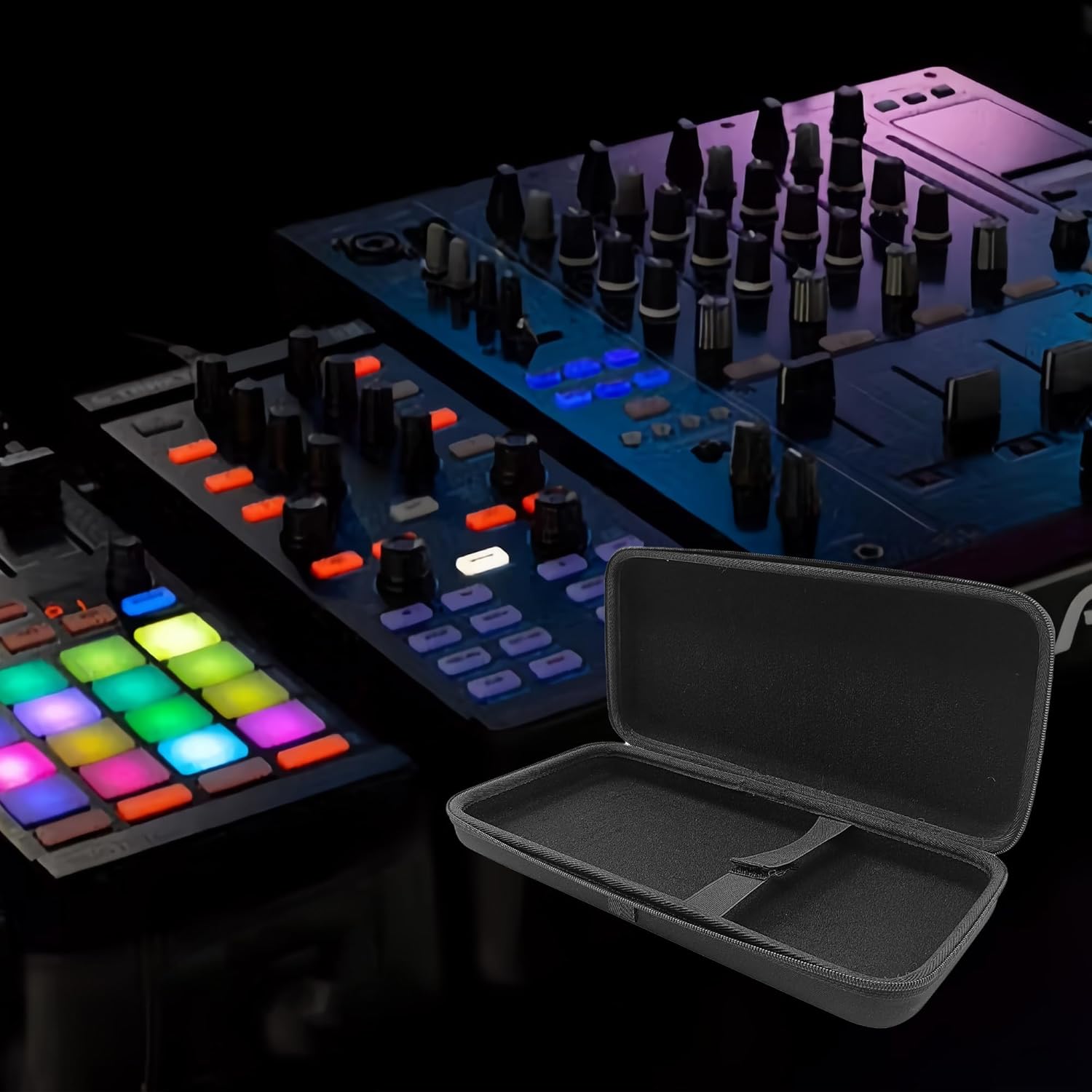 Musiin DJ Controller Hardshell Case, Custom compatible with NI TRAKTOR X1 MK3, F1 and Z1 controllers, provides protection and convenient carrying for safe and easy travel