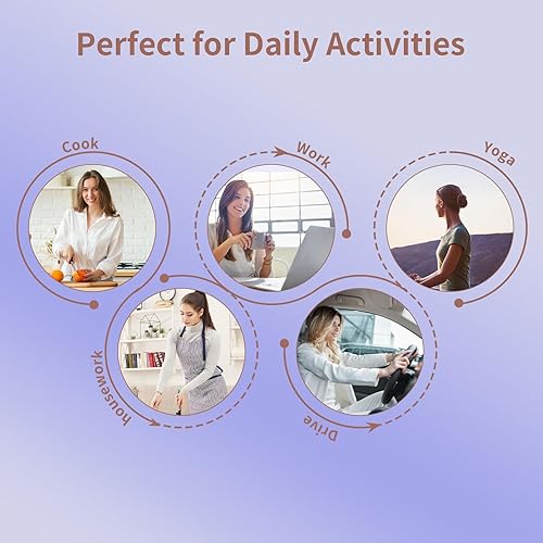 Miniatura 5 de Corrector de postura para mujer, soporte de espalda 2 en 1 con soporte de hombro, enderezador de espalda completa ajustable para aliviar el dolor de