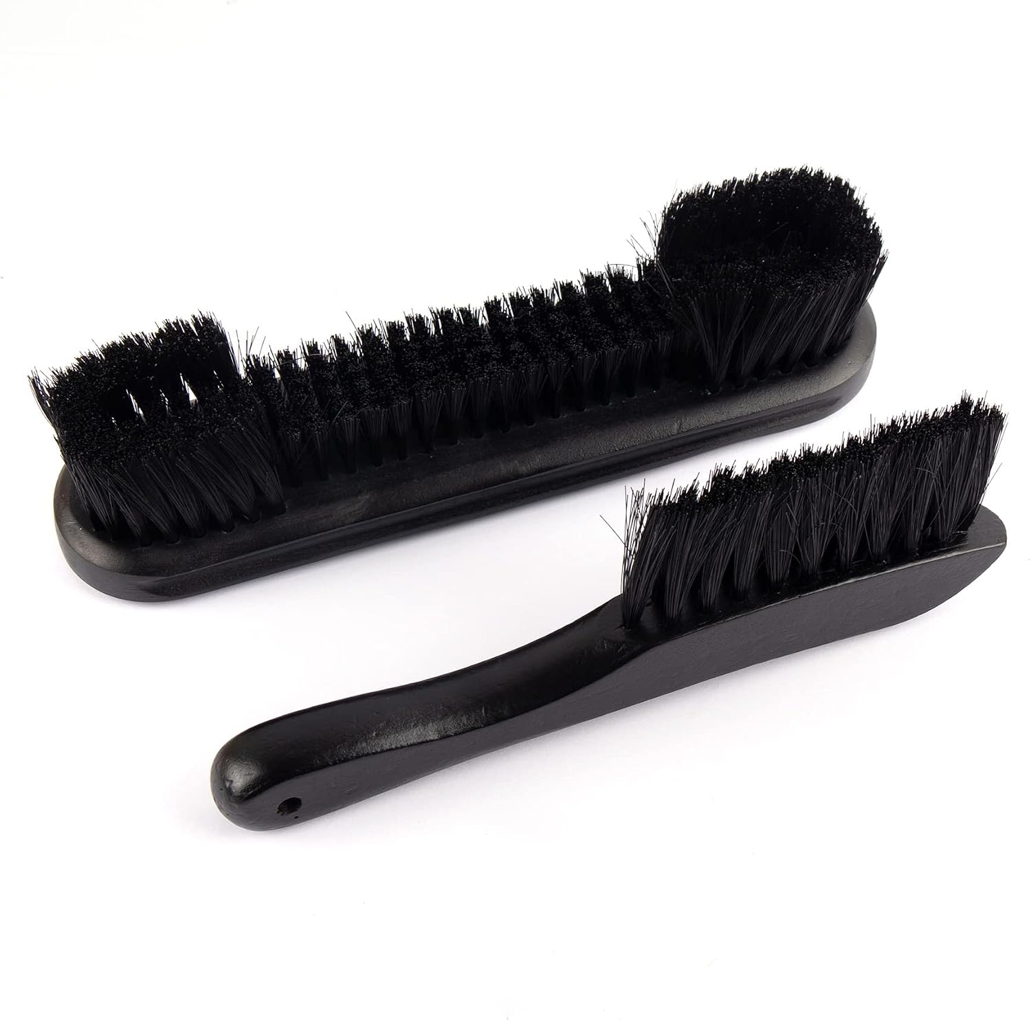 Framendino, Wooden Billiards Pool Table and Rail Brush Set Wood Billiard Cleaner Cleaning Tools Supplies (Black, 2 Pack)