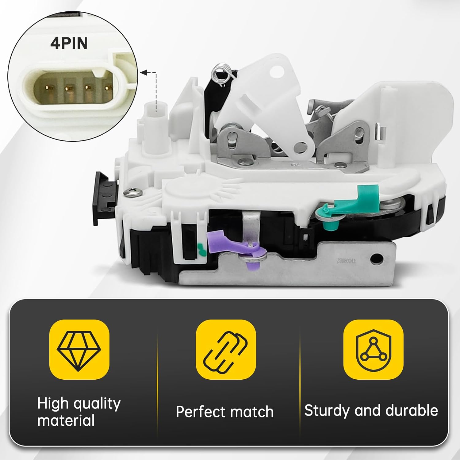 Power Tailgate Door Lock Latch Assembly for Jeep Wrangler JK 2007-2018 | Compatible with 3.6L 3.8L Engines | OEM Replacement 4589584AG 4589584AF 4589584AD 4589584AE | Easy Plug and Play Installation