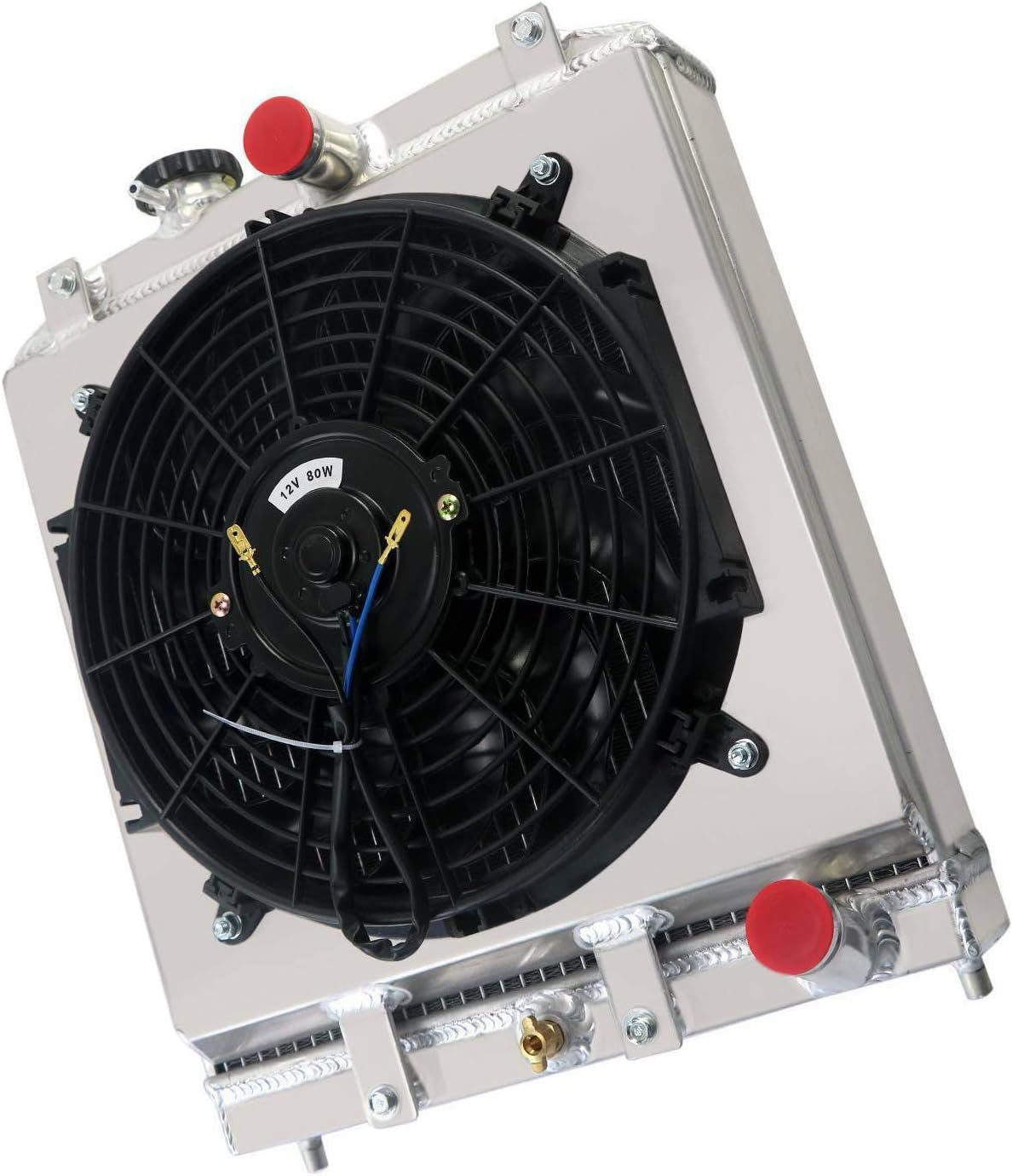 ALLOYWORKS 3 Row Performance Aluminum Racing Cooling Radiator+Shroud Fan+Relay For 1992-2000 Honda CIVIC D15 D16 EK EG INTEGRA