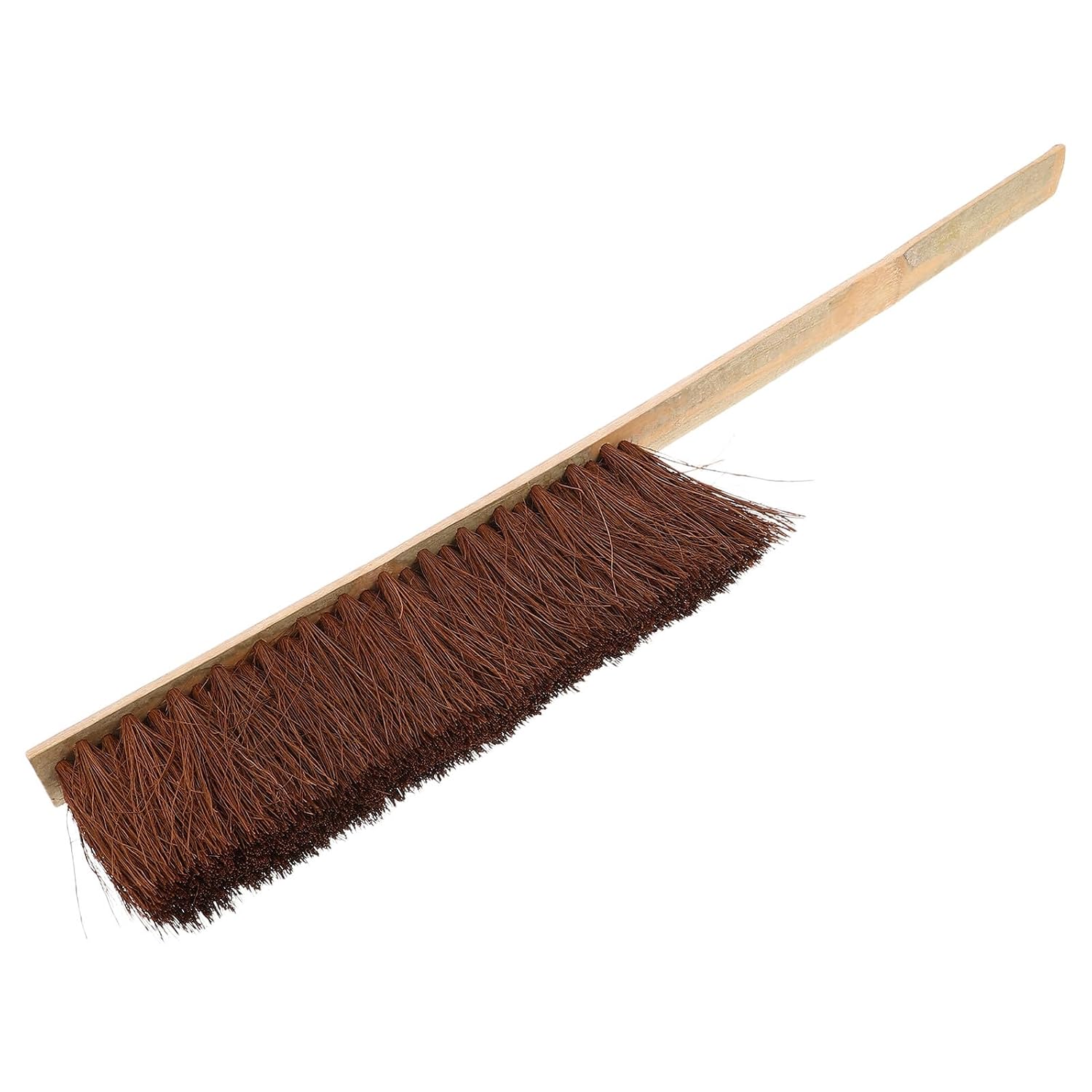 Alasum Horse Cleaning Brush and Tail Grooming Brush, Natural Brown Bristle 6-row Design, 22cm Hair Length, 3cm Handle, Full-body Stable and Outdoor Use for Equines and Livestock