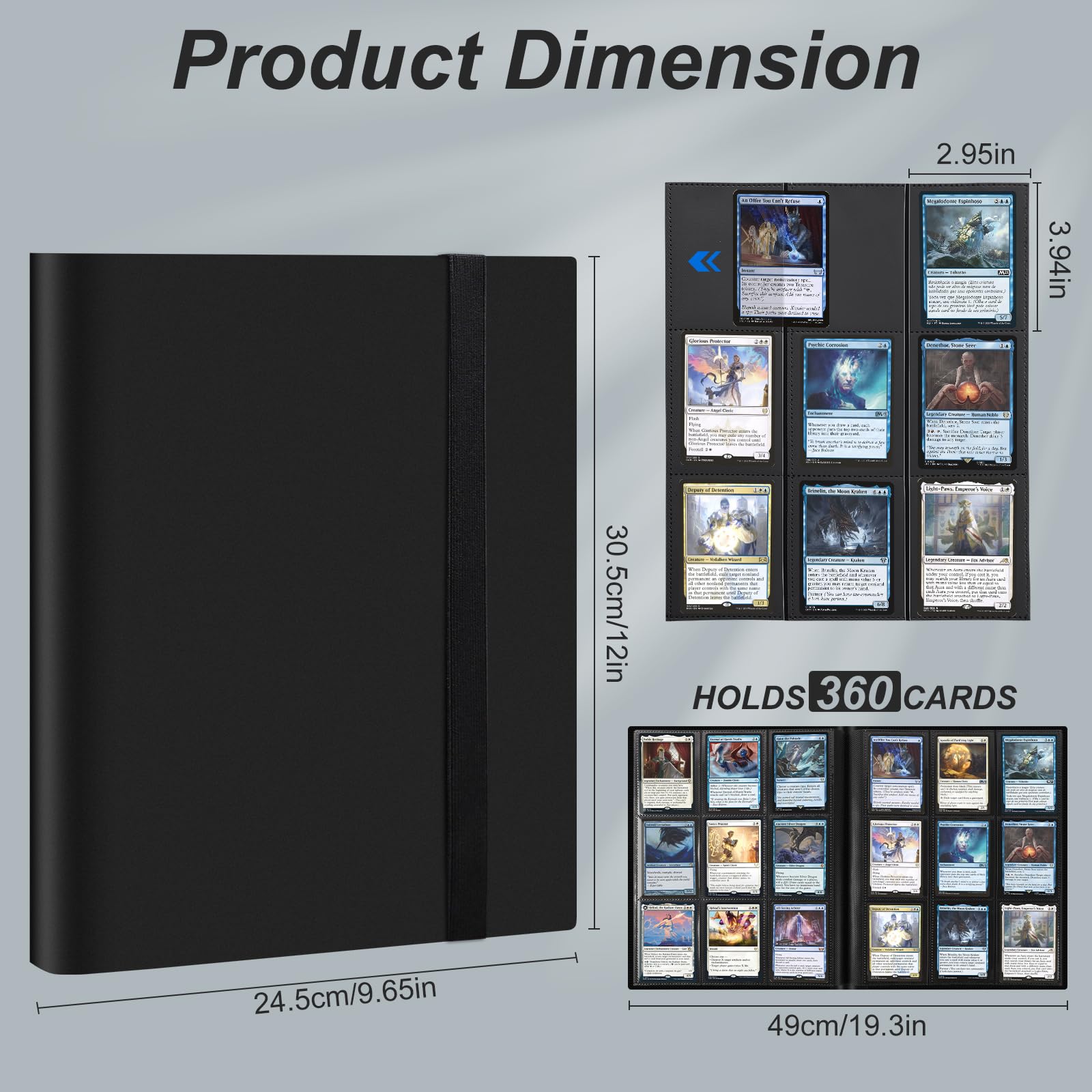 Mlikero 9 Pocket Trading Card Binder, Card Album with 360 Side Pockets - Image 3
