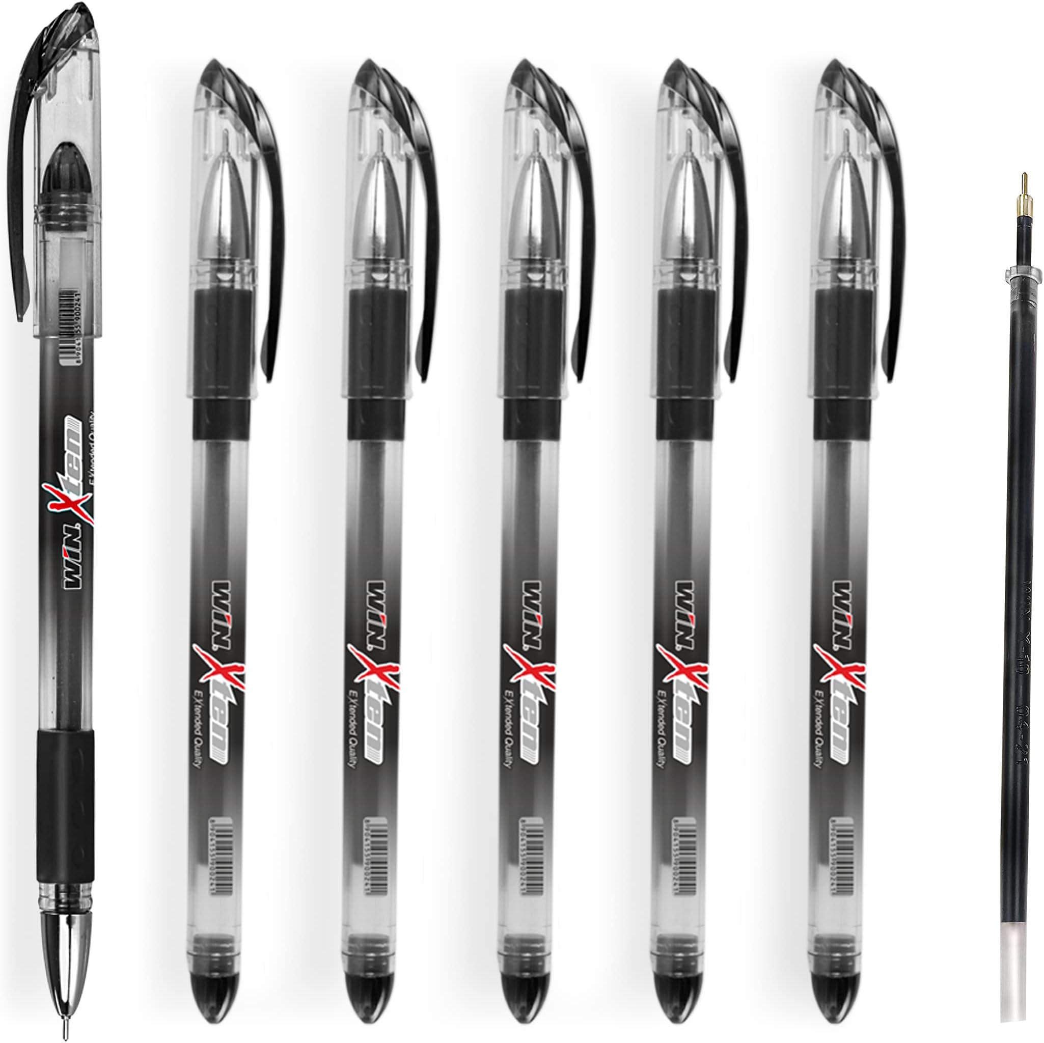 Win XTen Ball Pen 18 Pcs Black Ink with 3 Refills Free Free Jumbo