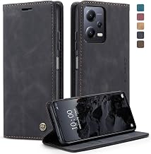 Coque Xiaomi Redmi Note 12 Pro 5G/POCO X5 Pro 5G Housse en Cuir PU Premium Fentes Cartes Etui Pochette de Portefeuille avec Fonction Support Case à Rabat Redmi Note 12 Pro 5G/X5 Pro 5G -Noir