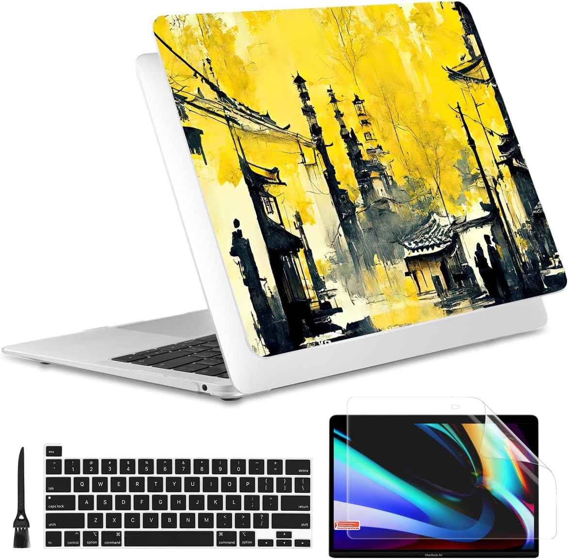 Batianda Designed Case for New MacBook Pro 13-inch M2 2022 Release Model A2338 Upgrade Hard Ultra Thin Protective Shell Anti-Dirty with Keyboard Cover & Screen Protector, Lovely Lace