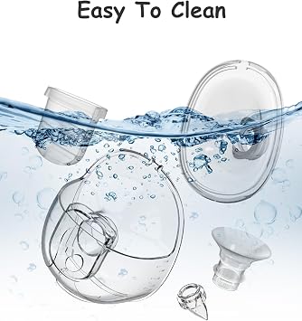 Wearable Breast Pump Replacement Parts, Milk Collector Cup, Compatible with Lansinoh Discreet Duo Nuliie S32 Pump, Include Duckbill Valve, 24mm Flange, Silicone Diaphragm, Linker, 15mm Flange Inserts