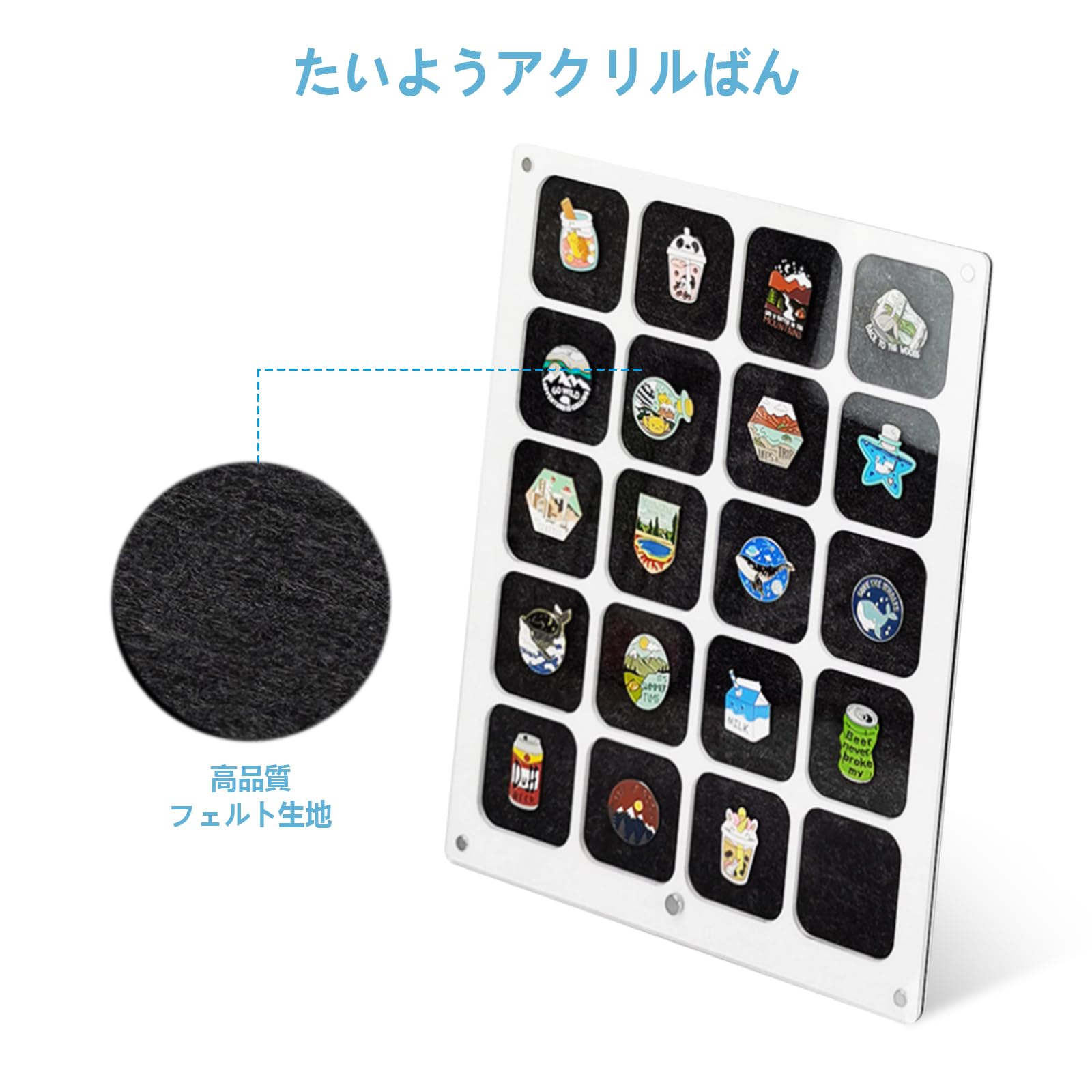オリジナルピンバッジディスプレイ Amazon.co.jp: seimeinoki ピンバッジ ディスプレイ 額縁式 ケース 20