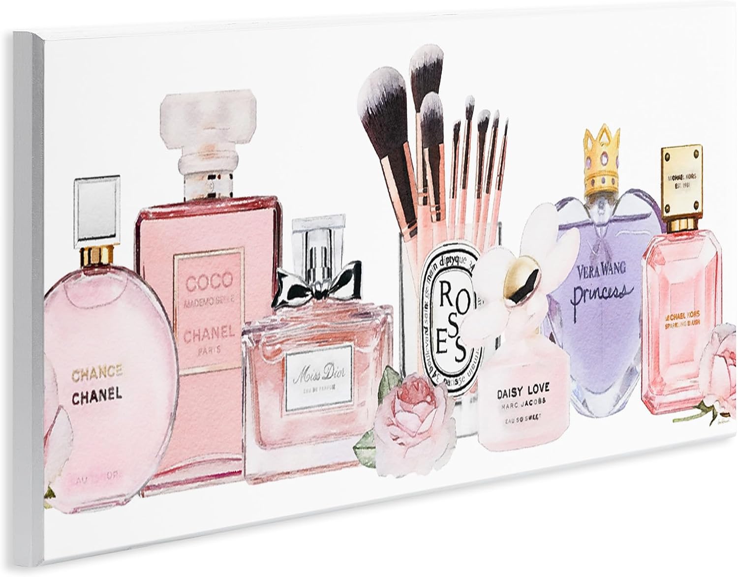 Stupell Industries Women's Fashion Fragrance Glam Accessories, Design by Amanda Greenwood Wall Plaque, 7x17