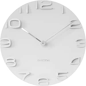 Karlsson KA5311BK Horloge Edge Noir avec Aiguilles en Chromé Diamètre: 42 cm