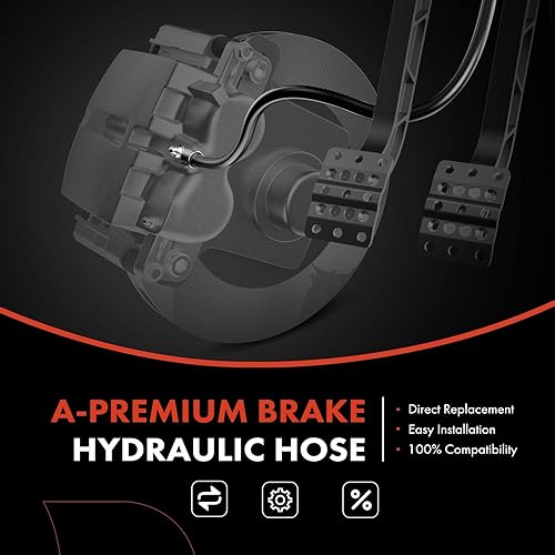 Miniatura 6 de A-Premium Manguera hidráulica de freno delantero compatible con Mazda 323 90-95, 626 93-02, MX-3 92-96, MX-6 93-97, Protege 90-98 juego de 2 piezas