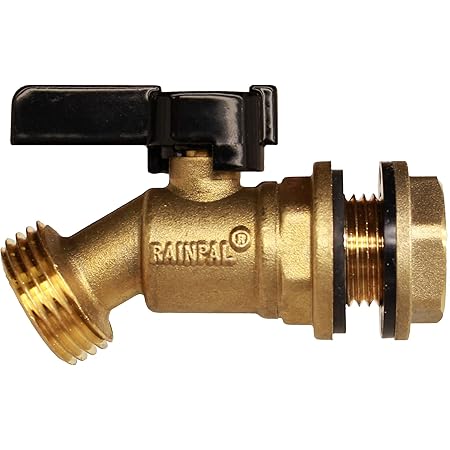 RAINPAL RBS005 Brass Water Container/Rain Barrel Quarter Turn Spigot(Lead Free Compliant)