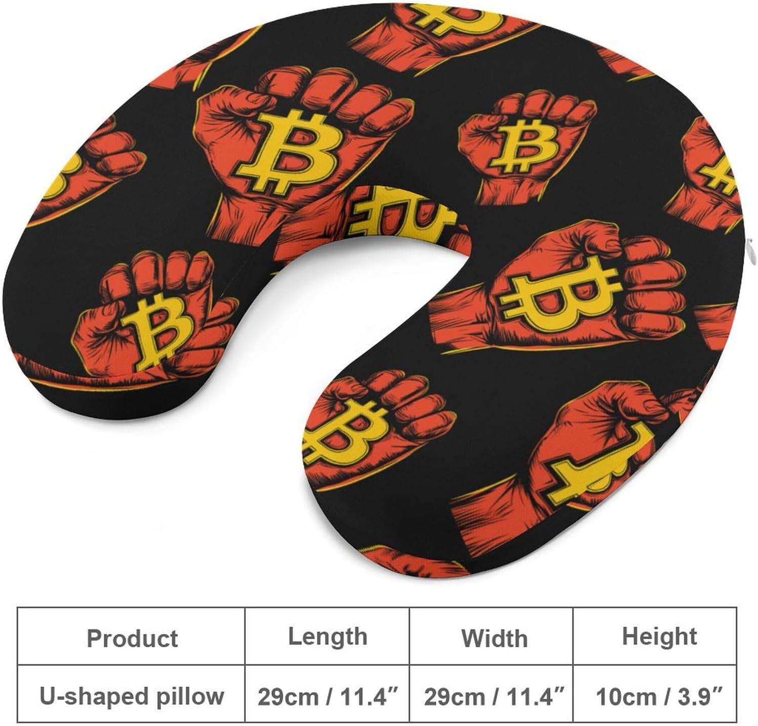 Bitcoins Revolution Memory Foam Pillows U Shaped Travel Neck Pillow