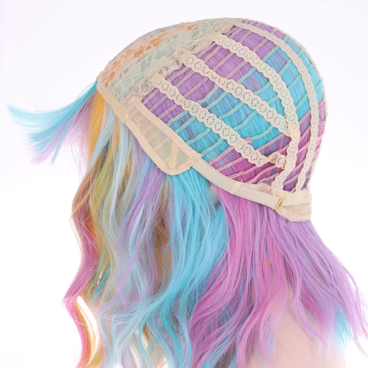 Amazon.com : PATTNIUM 14 Inches Rainbow Wig Short Wavy 