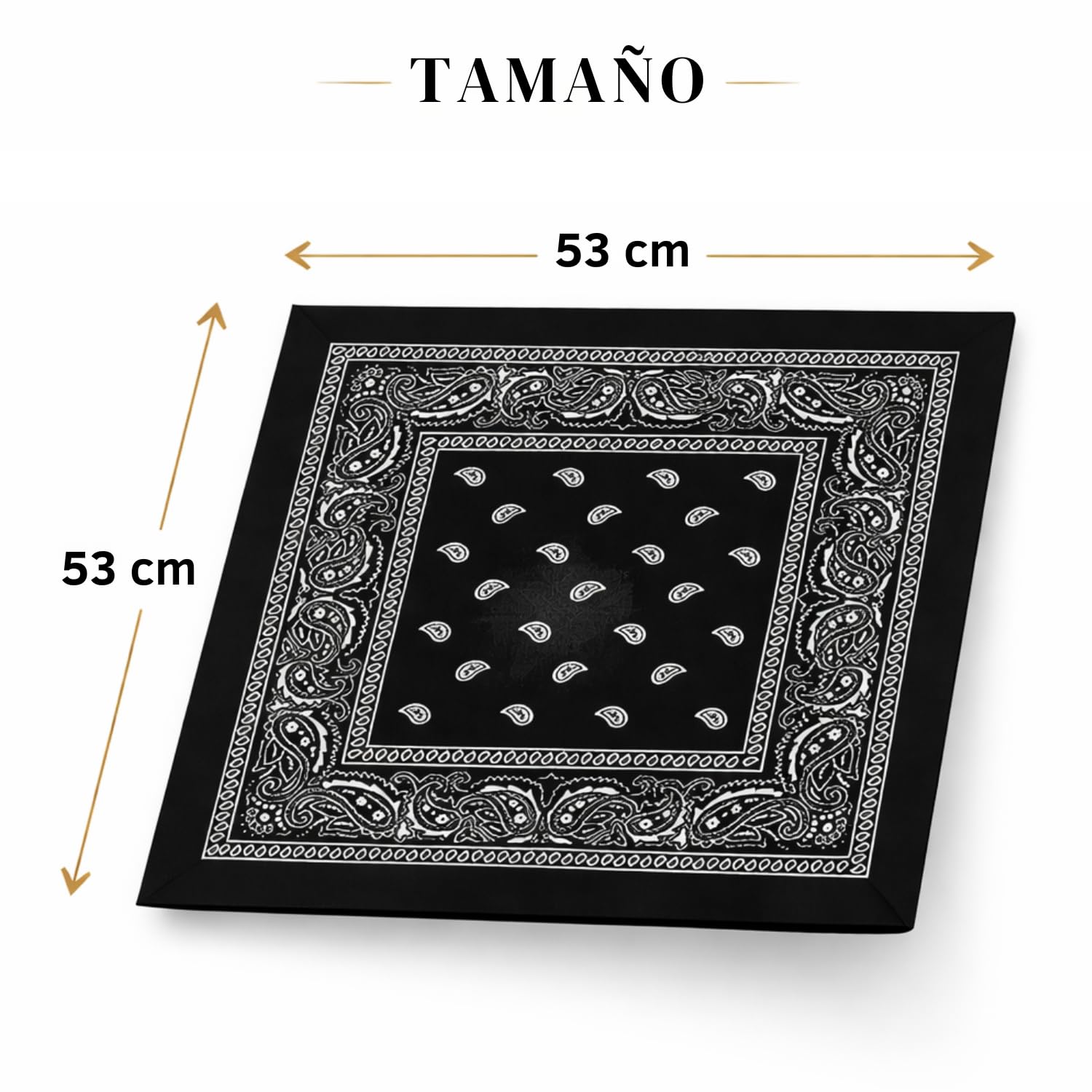 EUROXANTY Bandana 100% de algodón, Bandana con estampado Paisley, Pañuelo para hombre y mujer, Pañuelo para la cabeza, Unisex, 53 x 53 cm, 20 Colores Exclusivos