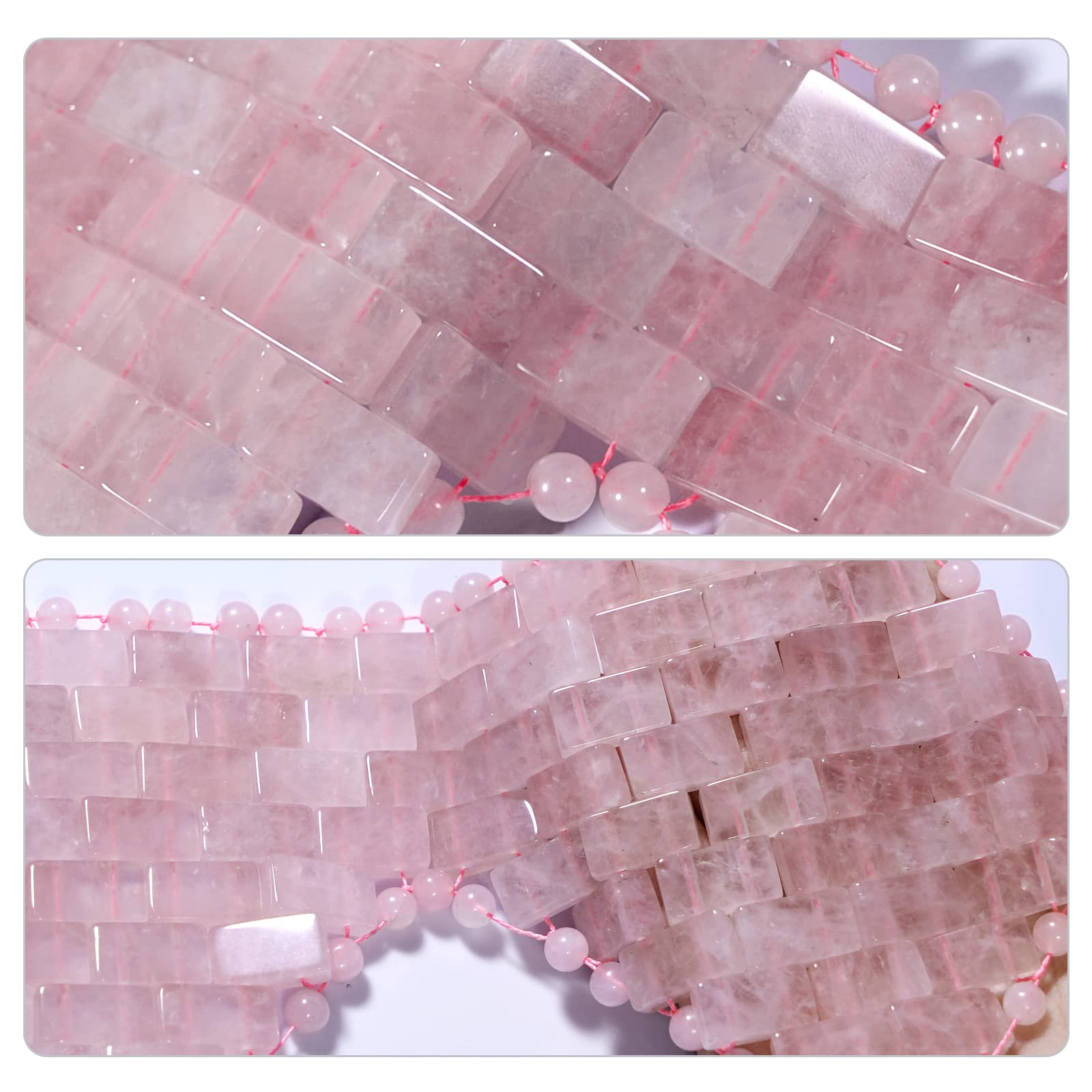 gemshan Masque de sommeil en cristal naturel pour les yeux en jade rose, élimine les rides, les gonflements, les maux de tête et les migraines (#2-quartz rose)