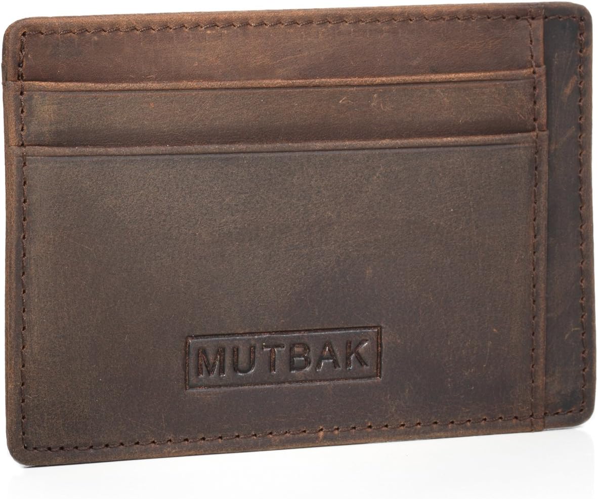 Sentry - Slim Leather Cardholder Wallet with RFID Blocking Minimalist Design