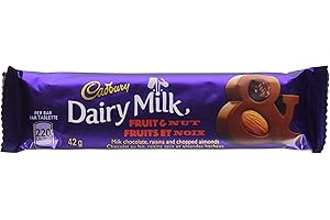 Cadbury Dairy Milk Fruit & Nut Chocolate Bar, 24 x 42g