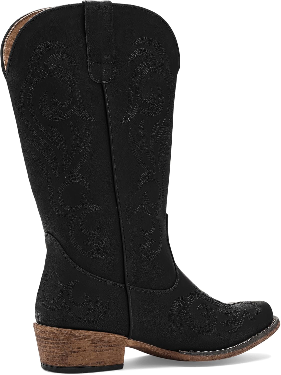 ROPER Womens Riley Embroidered Snip Toe Casual Boots Mid Calf Low Heel 1-2" image 3