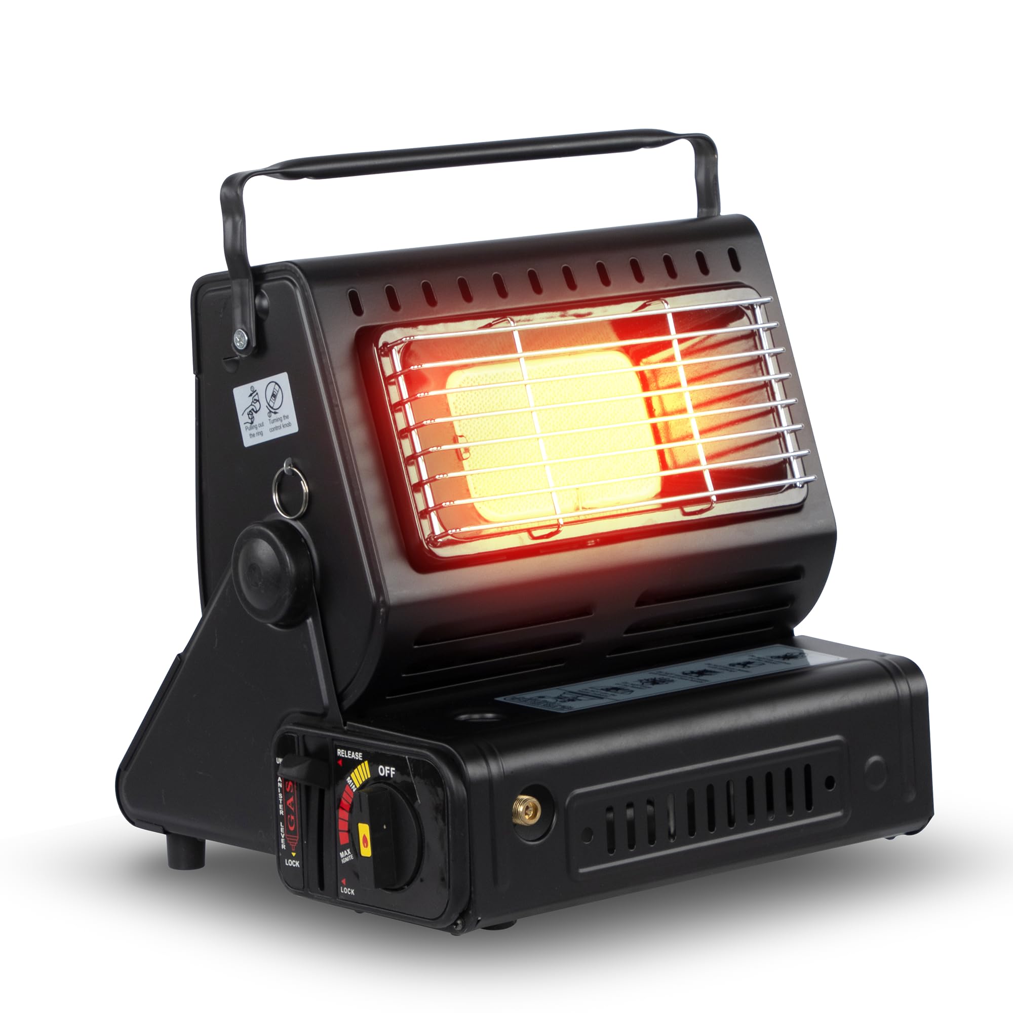 Z.M.C Chauffage à Gaz Portable 2 en 1 Avec Connexion GPL - Chauffage de Camping 1,3 kW Pour Extérieur, Mobile Avec Allumage Piézo