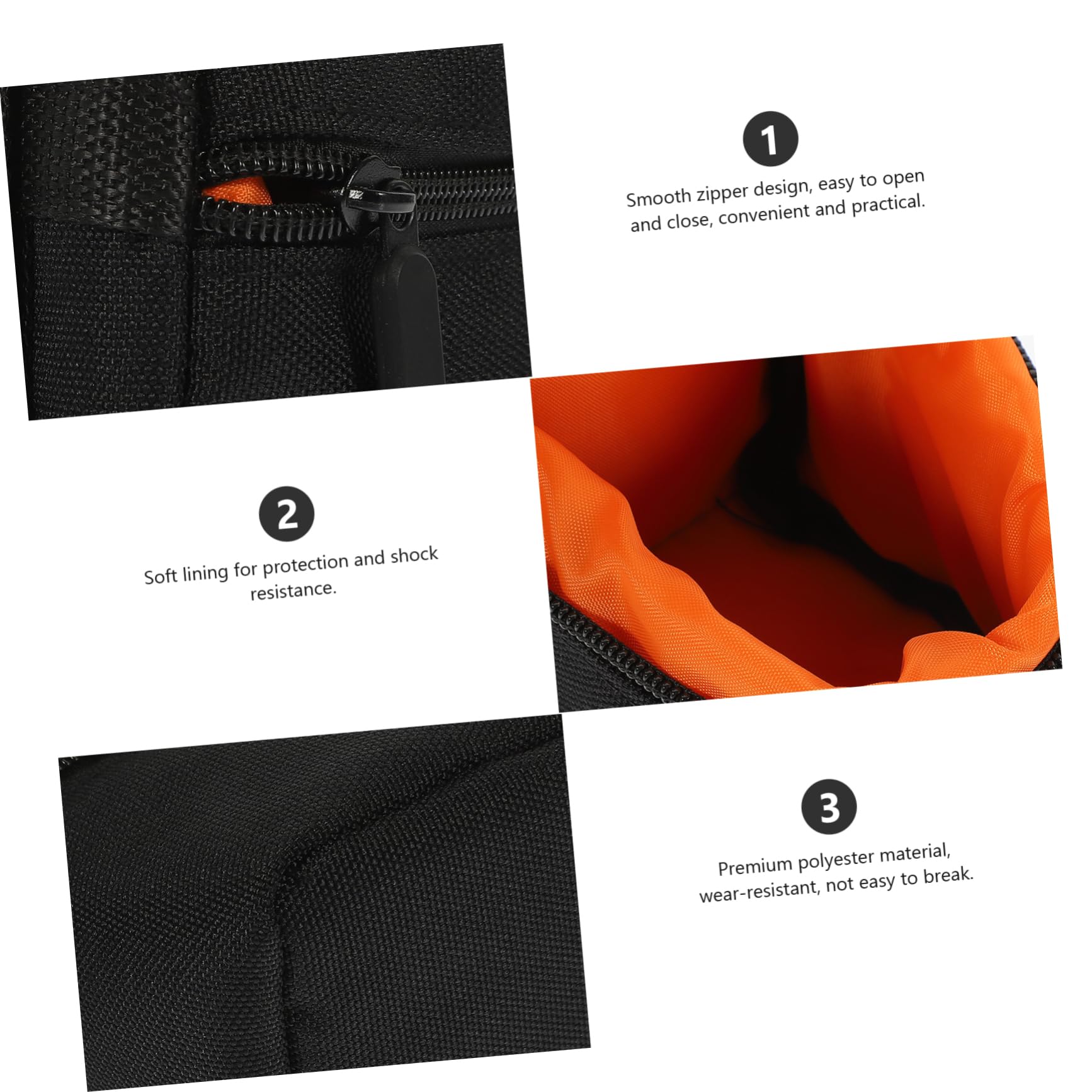 Tofficu 4 Piezas Bolsa Acolchada para Lentes de Cámara Portátil con Protección contra Estuche para Almacenamiento de Lentes de Cámara DSLR Espejo para Uso
