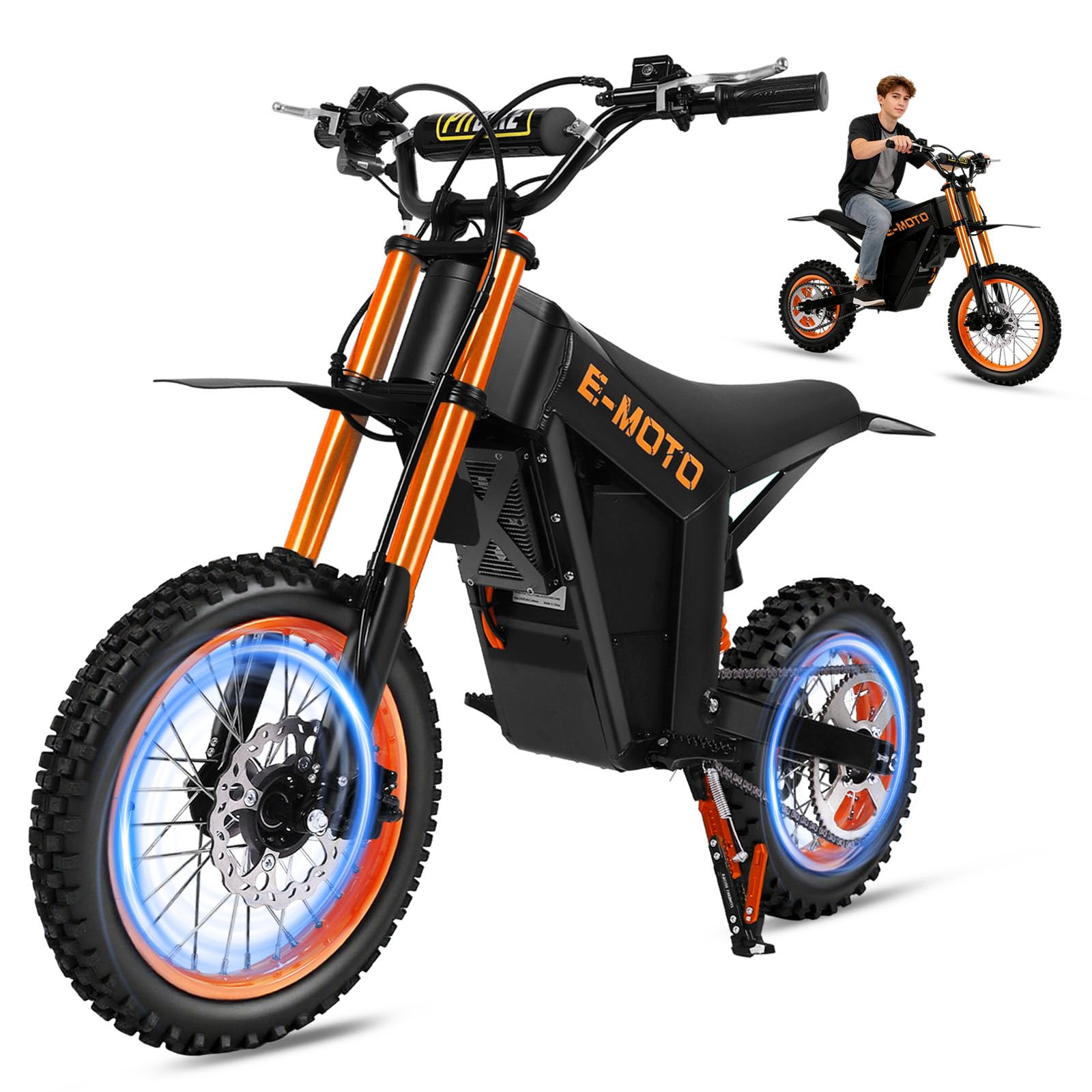 Vélo Électrique Adulte Ados Ebike 14" 12" VTT Tout-Terrain 48V 20.8Ah Batterie Autonomie 45-55km Suspension Hydraulique Double Disque 3 Speed Modes