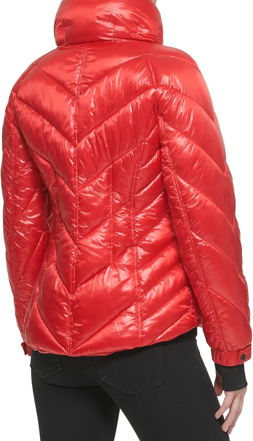 GUESS womens Puffer Jacket With Storm Cuffs– Quilted, Transitional Jacket - Image 3