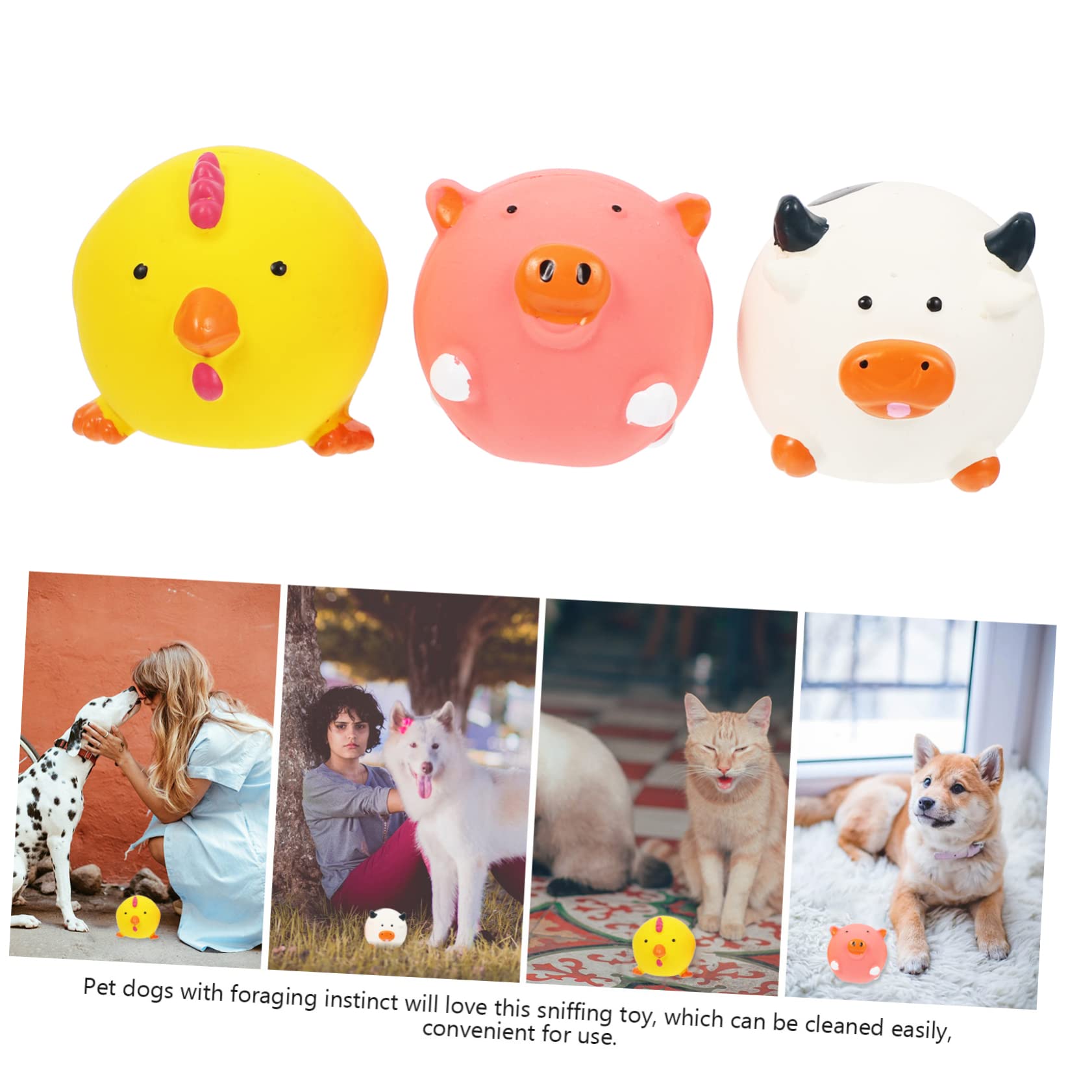 Sosoport 9stücke Teiliges Quietschspielzeug Für Hunde Lustiges Kauspielzeug Für Welpen Interaktive Tier-Sets Aus Langlebigem Latex Fördert Zahnpflege Und Spielvergnügen Für Kleine Und