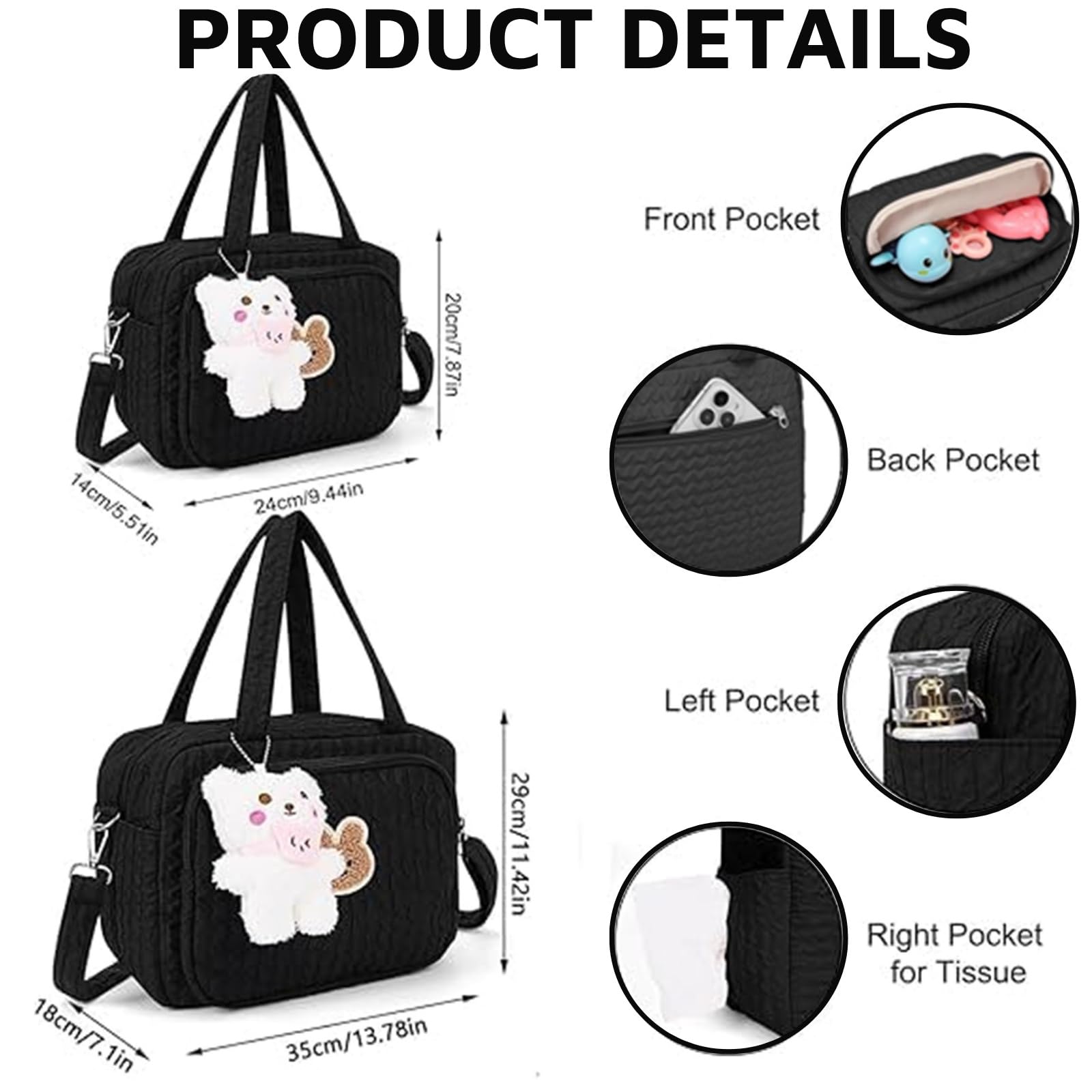Aisawate Baby Changing Bag, Lightweight Baby Nappy Changing Bags - Image 4