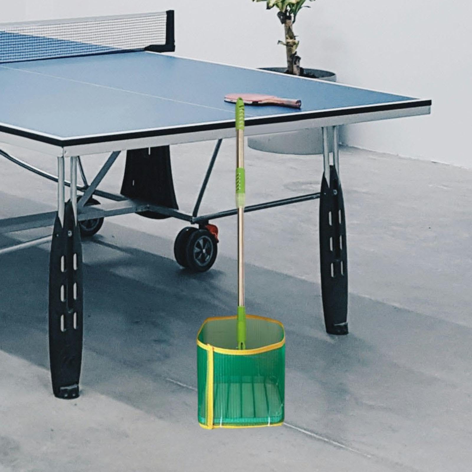 Vaveren Telescoping Table Tennis Ball Pickup Net, Ping Pong Practice Net Accessory for Table Tennis Robots, Green