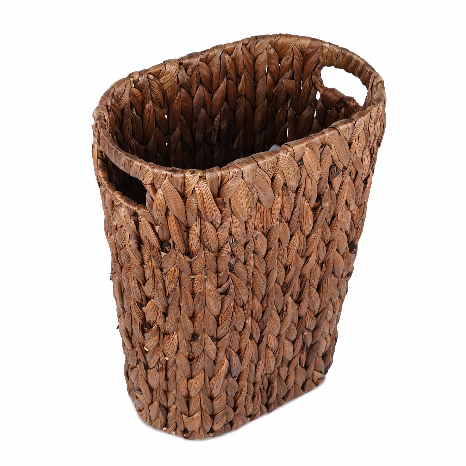 Small Wicker Trash Can - Boho Waste Basket -9