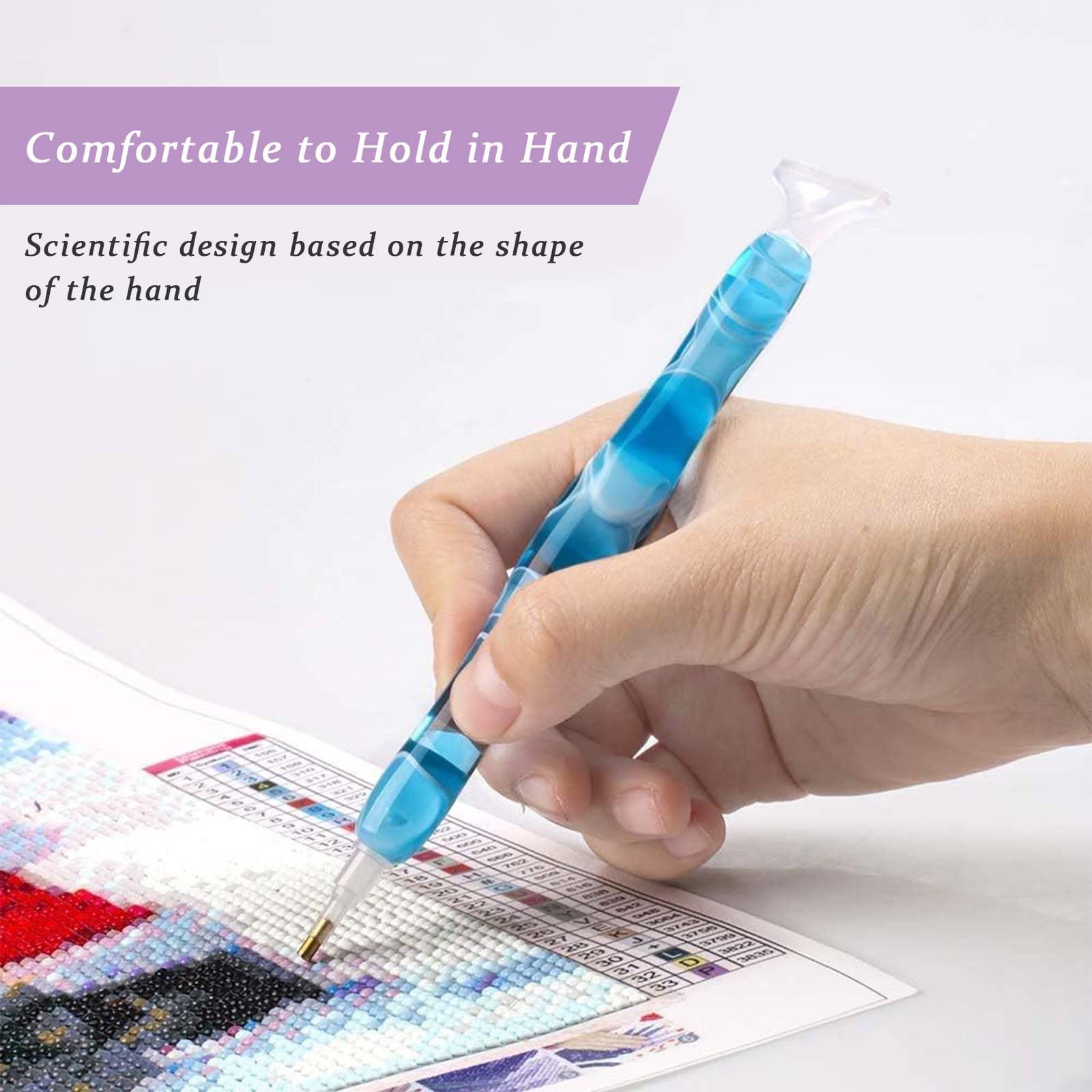 Stylo Lumineux Lot De 3 Stylos De Peinture Diamant Lumineux Avec Loupe 5D Stylo D Impression 3d