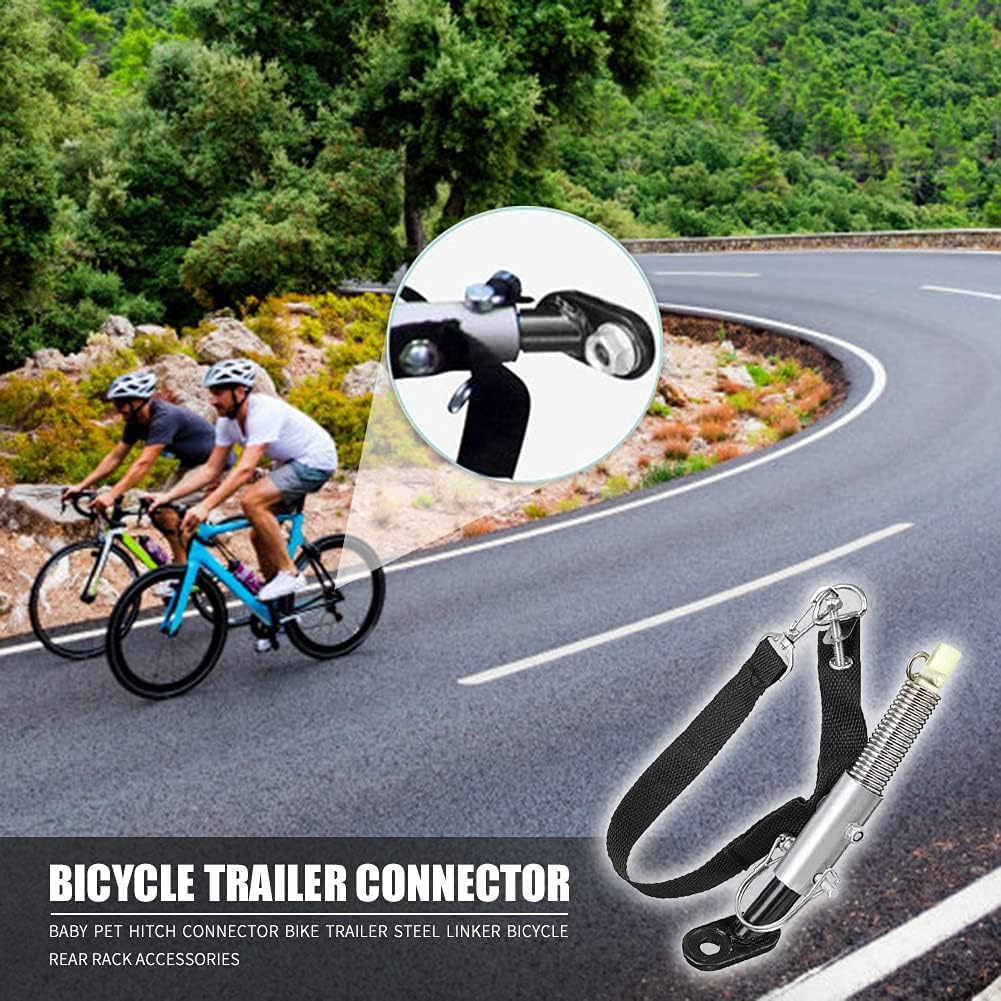 Happae Bike Trailer Hitch Linker, Universal Bicycle Trailer Hitch Connector, Attachment Connector Steel Coupler Adapter for Child Pet Cargo Mountain Bike Trailers Image