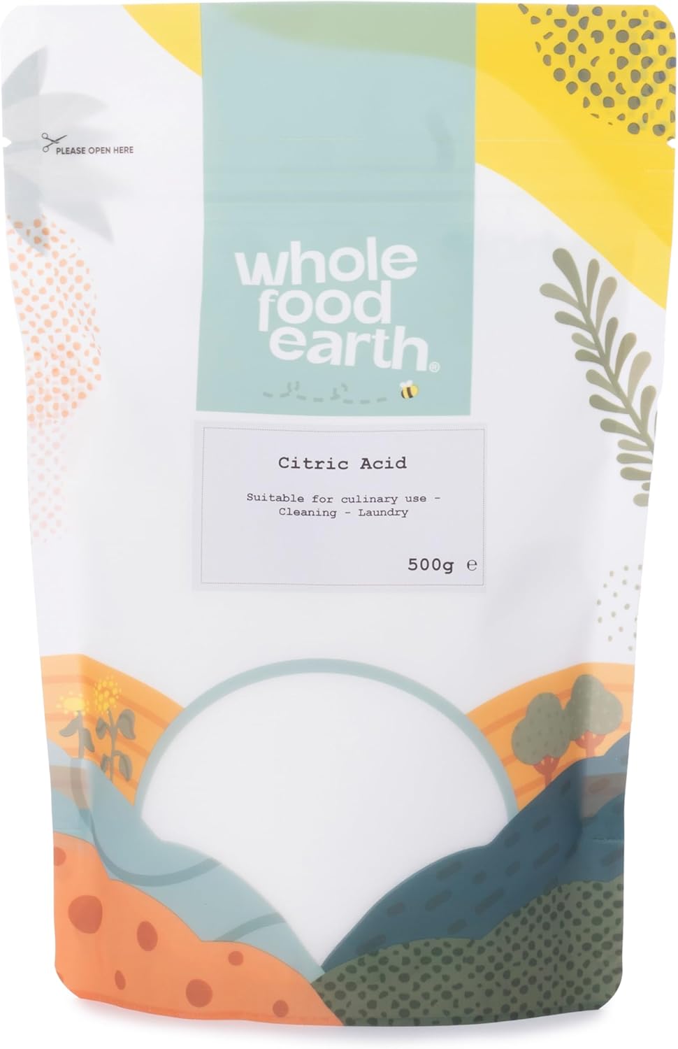 Whole Food Earth Citric Acid Anhydrous Food Grade 500g