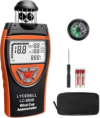 8806 Anémomètre Portable Professionnel LYCEBELL
