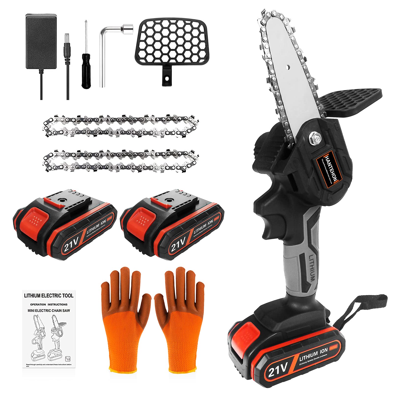 Buy Hantehon Mini Chainsaw 4 Inch 21V Cordless Electric Chain Saw with