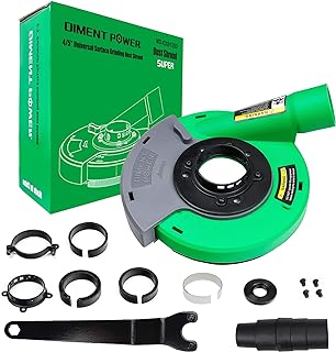 Diment Power Dust Shroud for Angle Grinder 4/4.5/5 inch Universal Surface Grinding Shroud (125MM)