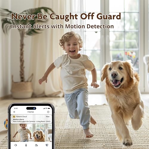 Miniatura 4 de Cámara de seguridad WiFi para interiores 2K PanTilt con detección de movimiento y seguimiento automático, visión nocturna, audio de 2 vías, sirena,