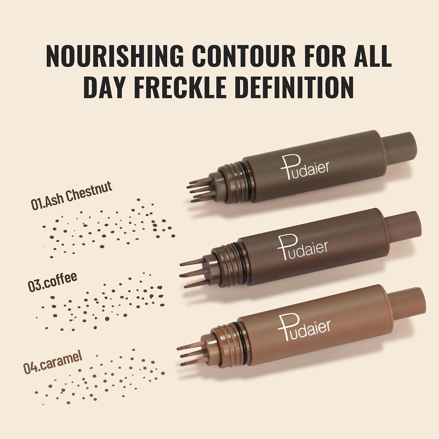 5-Point Freckle Stamp Pen, Faux Freckles Makeup Tool, Waterproof & Quick-Dry Fake Freckle Pen for Natural Sun-Kissed Look, Long-Lasting Freckle Makeup Stamp. image 5