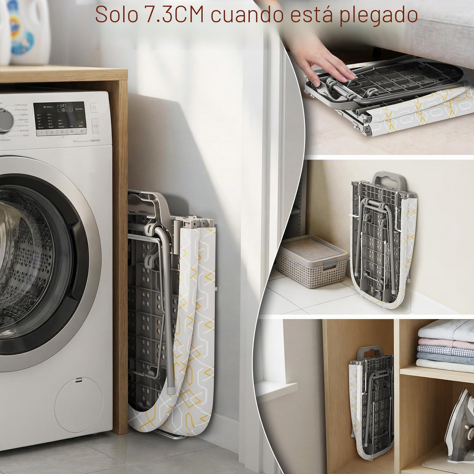 Pequeña tabla de planchar plegable que ahorra espacio plegable tabla de planchar