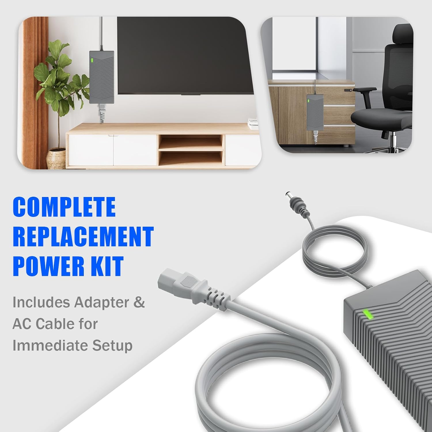 for Starlink Gen 3 Charger, 195W 57V 3.42A Power Supply, 100~240V AC to DC Adapter, Replacement for Starlink Gen3 Accessories​ (Grey Starlink Gen 3)