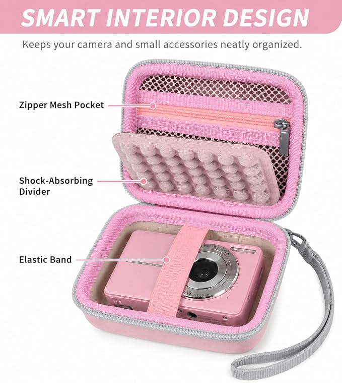 Funda para cámara digital en color rosa miniatura 6