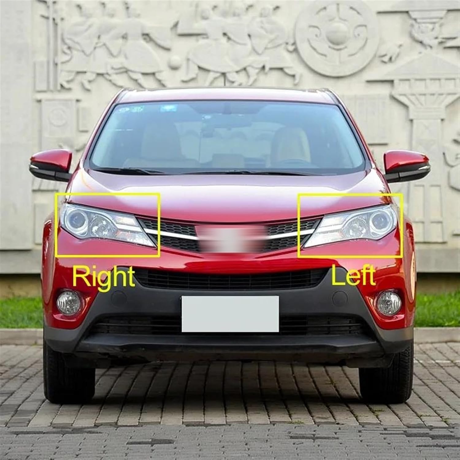 Headlamp Lens Cover Car Headlight Cover for Toyota RAV4 2013 2014 2015 Car Headlight Lens Replacement (Color : 1 Piece Left)