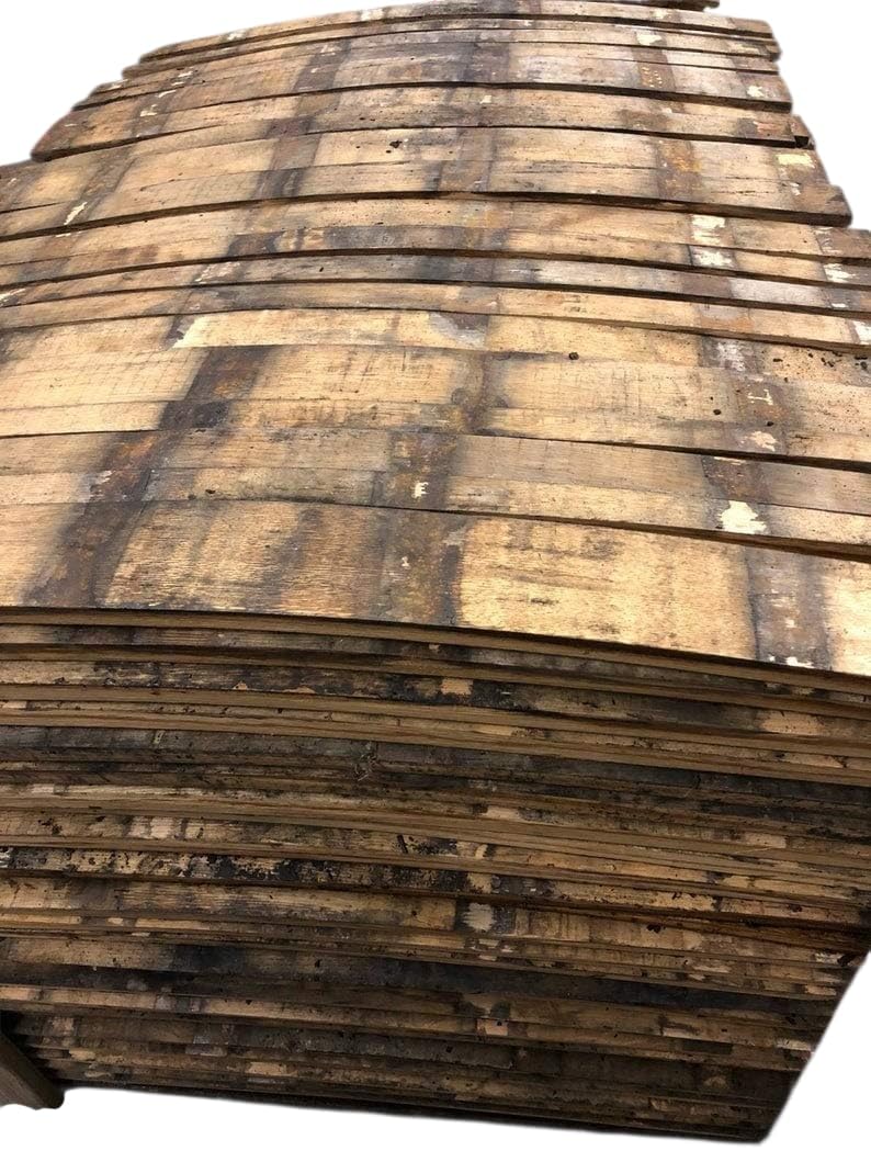 Solid Oak Whiskey/WHISKEY BARREL STAVES Bourbon Scotch - Authentic Rustic wood